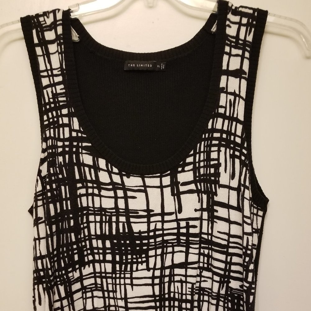 The Limited Black & White Sweater Vest